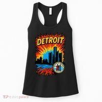 Detroit Retro Comic Style Women's Tank Top thumb 0