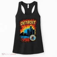 Detroit Retro Comic Style Women's Tank Top thumb 0