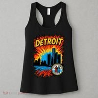 Detroit Retro Comic Style Women's Tank Top thumb 3