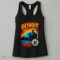 Detroit Retro Comic Style Women's Tank Top thumb 3