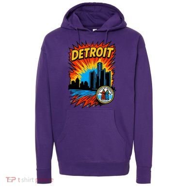 Detroit Retro Comic Style Hoodie