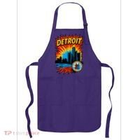 Detroit Retro Comic Style Apron thumb 0