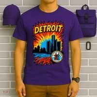 Detroit Retro Comic Style T-Shirt thumb 6