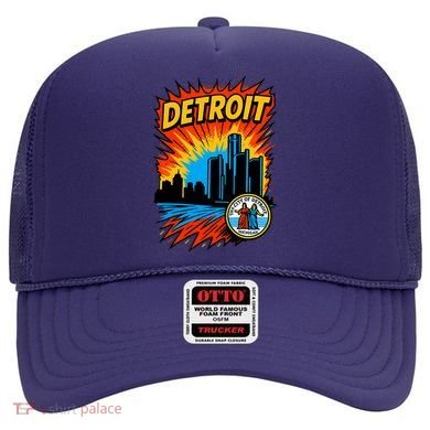 Detroit Retro Comic Style Hat