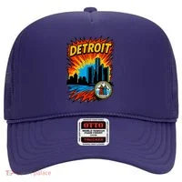 Detroit Retro Comic Style Hat thumb 0