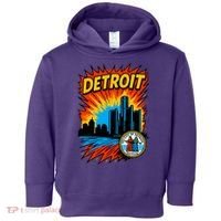 Detroit Retro Comic Style Toddler Hoodie thumb 0