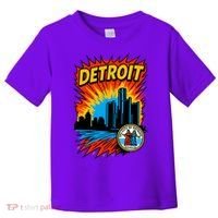 Detroit Retro Comic Style Toddler T-Shirt thumb 0