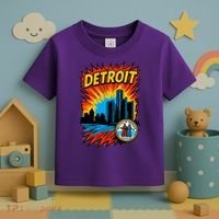 Detroit Retro Comic Style Toddler T-Shirt thumb 3