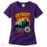 Detroit Retro Comic Style Women's T-Shirt thumb 0