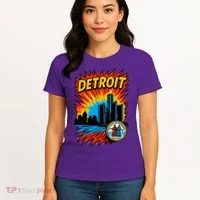 Detroit Retro Comic Style Women's T-Shirt thumb 4