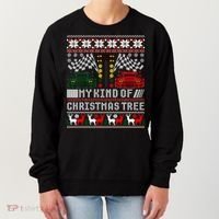 Drag Racing Christmas Tree Race Car Ugly Gift Women's Sweatshirt thumb 0