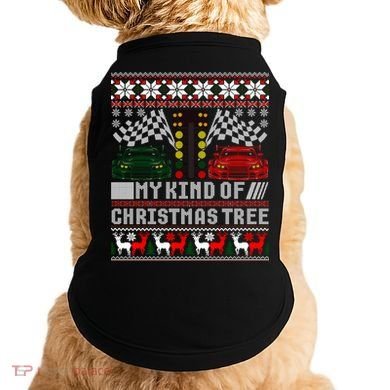 Drag Racing Christmas Tree Race Car Ugly Gift Doggie Tank