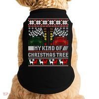 Drag Racing Christmas Tree Race Car Ugly Gift Doggie Tank thumb 0