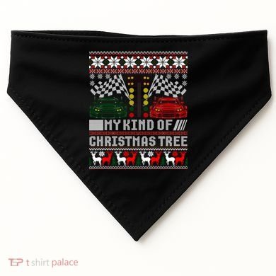 Drag Racing Christmas Tree Race Car Ugly Gift USA-Made Doggie Bandana