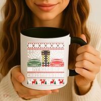Drag Racing Christmas Tree Race Car Ugly Gift Coffee Mug thumb 3