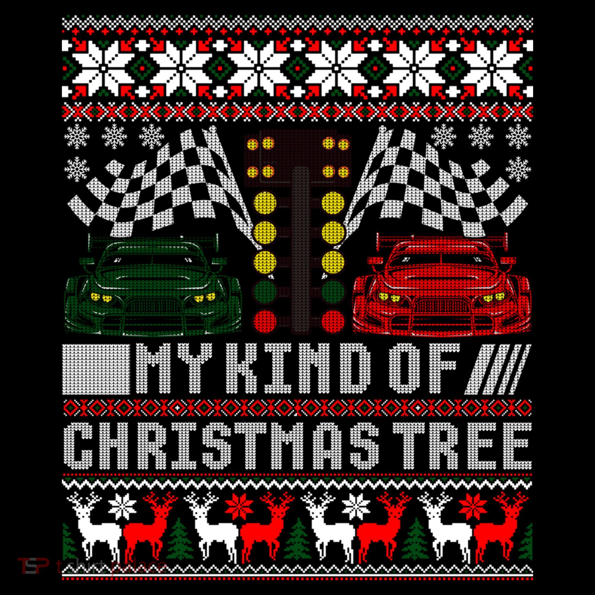 Drag Racing Christmas Tree Race Car Ugly Gift Women's Hoodie