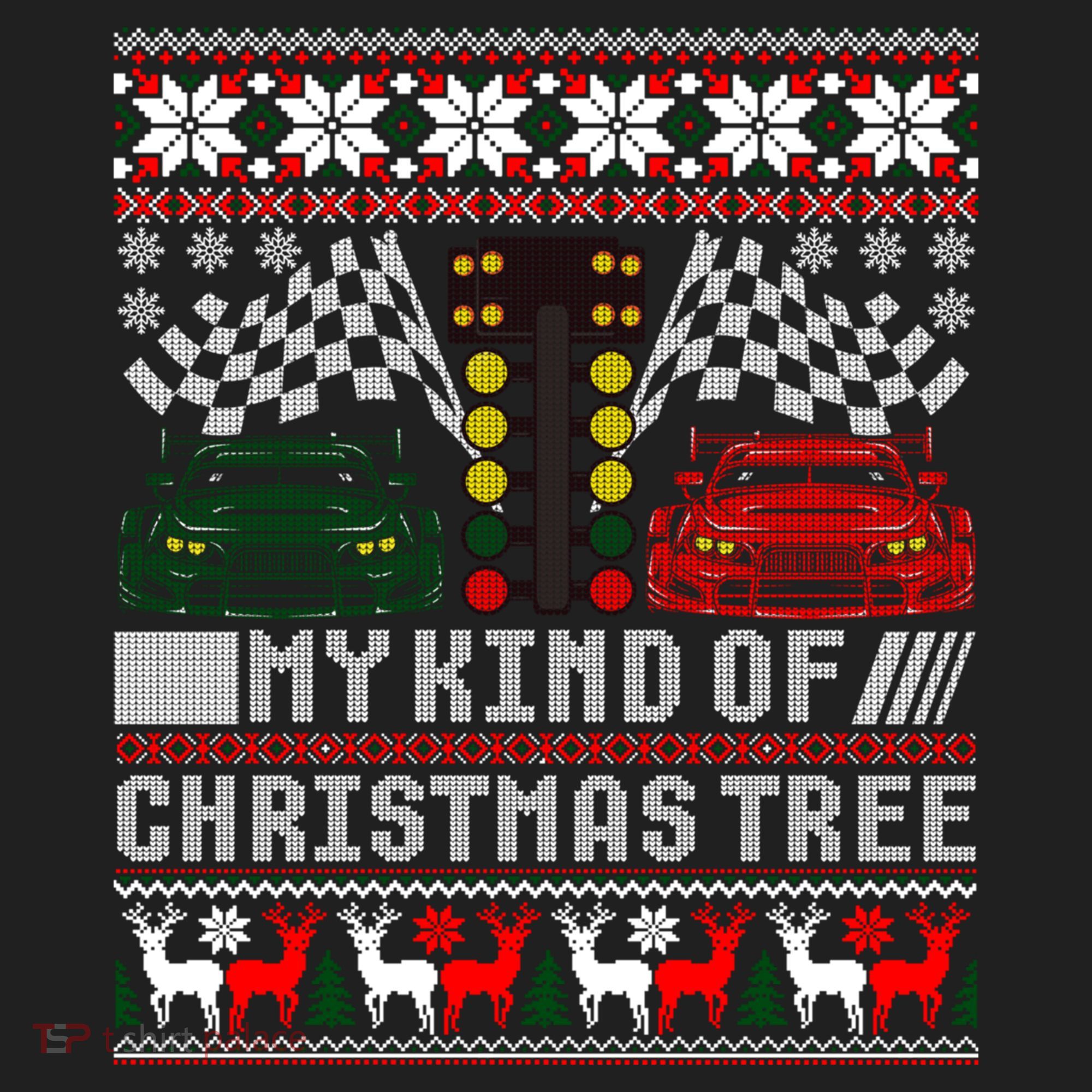 Drag Racing Christmas Tree Race Car Ugly Gift Hat
