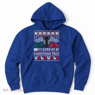 Drag Racing Christmas Tree Race Car Ugly Gift Hoodie