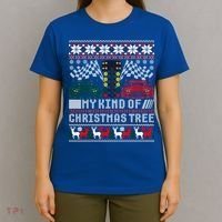 Drag Racing Christmas Tree Race Car Ugly Gift T-Shirt thumb 4