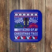 Drag Racing Christmas Tree Race Car Ugly Gift Coaster thumb 0