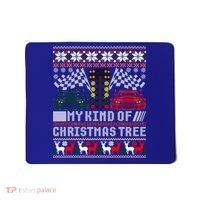Drag Racing Christmas Tree Race Car Ugly Gift Mousepad thumb 0