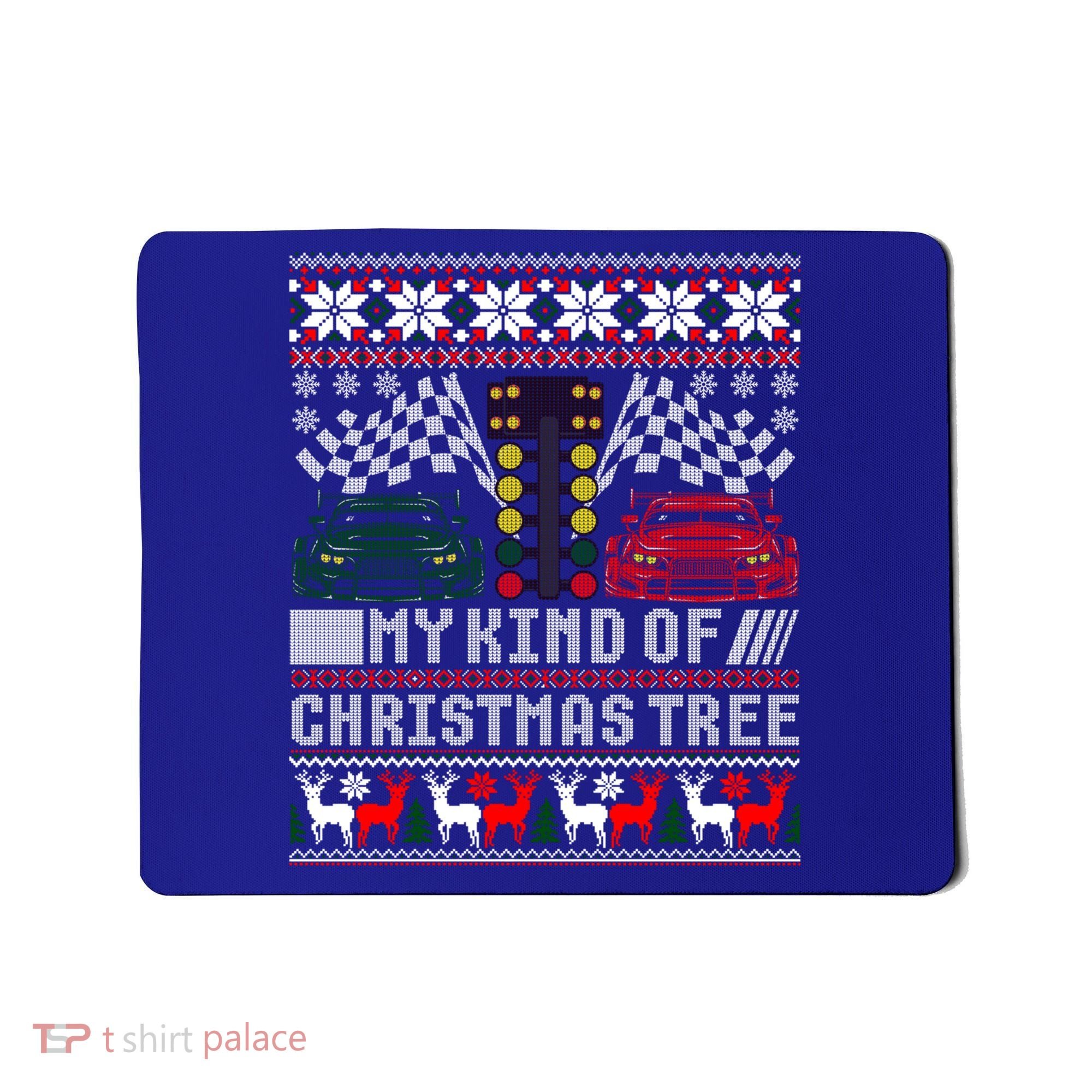 Drag Racing Christmas Tree Race Car Ugly Gift Mousepad
