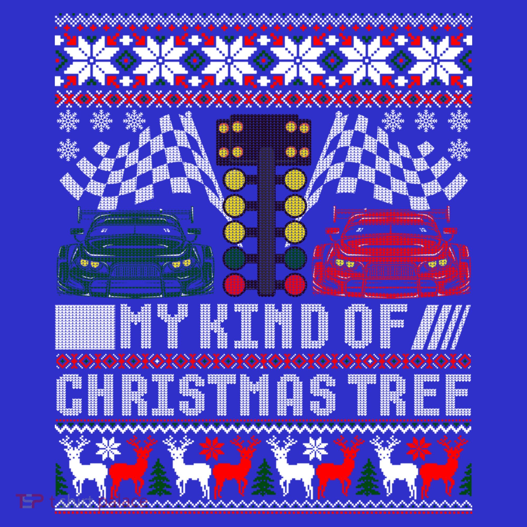 Drag Racing Christmas Tree Race Car Ugly Gift Mousepad