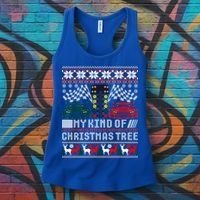 Drag Racing Christmas Tree Race Car Ugly Gift Women's Tank Top thumb 3