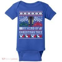 Drag Racing Christmas Tree Race Car Ugly Gift Baby Bodysuit thumb 0