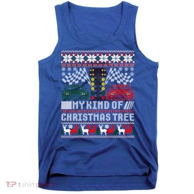 Drag Racing Christmas Tree Race Car Ugly Gift Tank Top