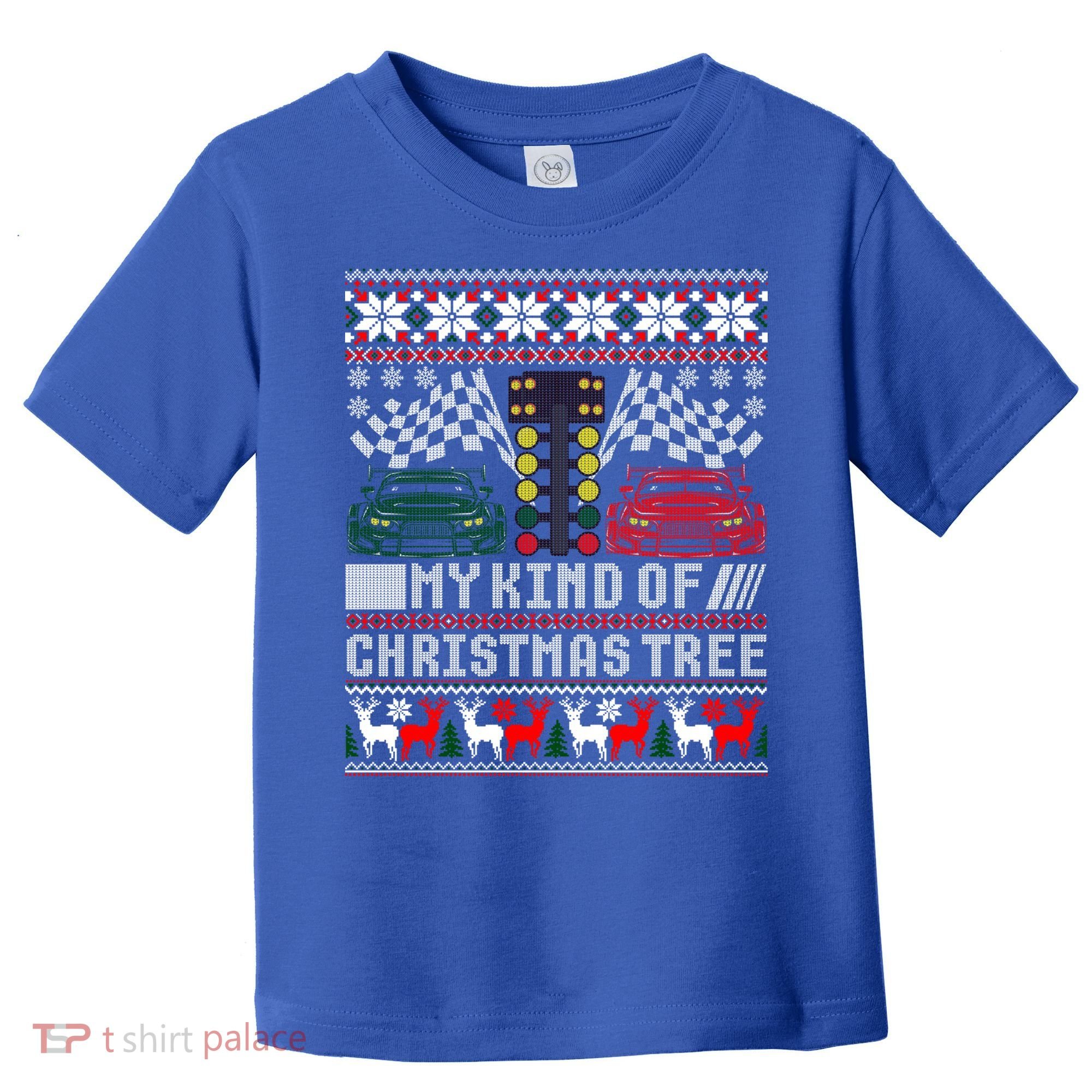 Drag Racing Christmas Tree Race Car Ugly Gift Toddler T-Shirt