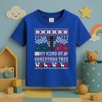 Drag Racing Christmas Tree Race Car Ugly Gift Toddler T-Shirt thumb 3