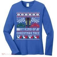Drag Racing Christmas Tree Race Car Ugly Gift Women's Long Sleeve Shirt thumb 0