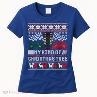 Drag Racing Christmas Tree Race Car Ugly Gift Women's T-Shirt thumb 0