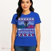 Drag Racing Christmas Tree Race Car Ugly Gift Women's T-Shirt thumb 4