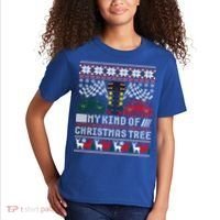 Drag Racing Christmas Tree Race Car Ugly Gift Kids T-Shirt thumb 2