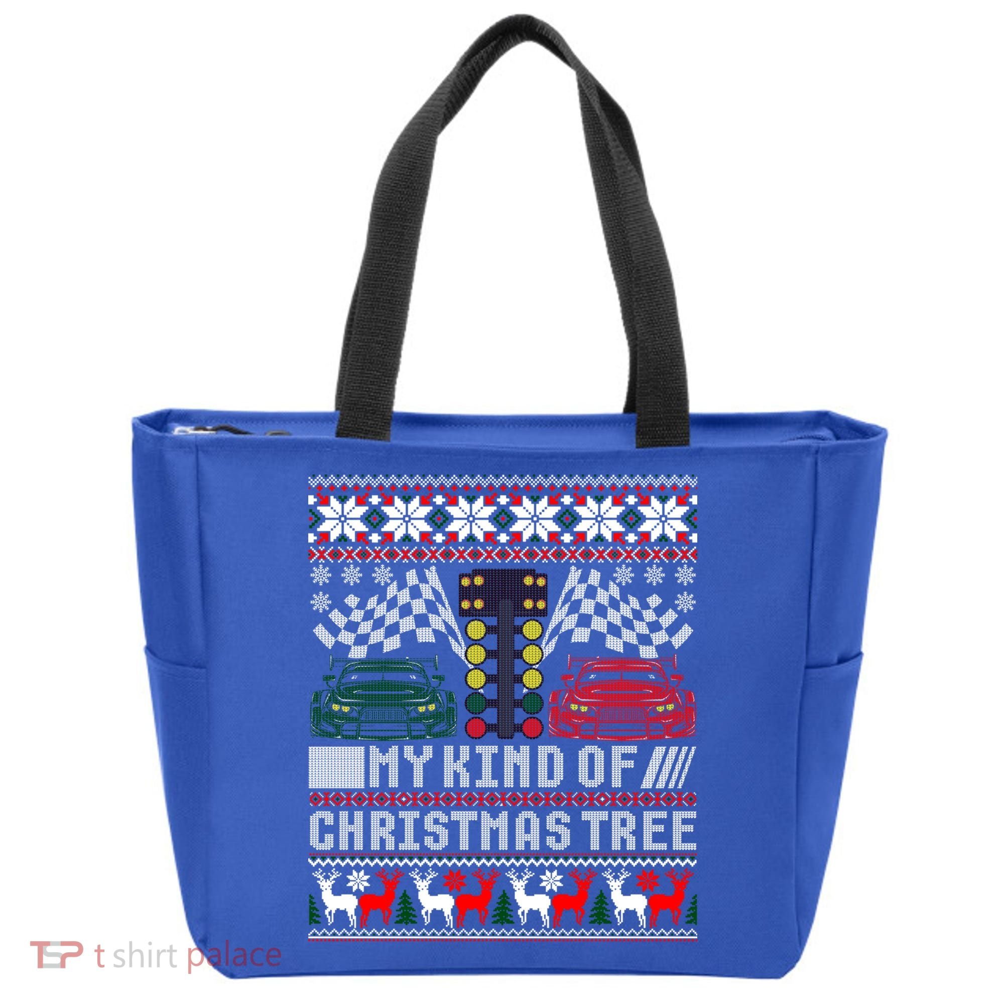 Drag Racing Christmas Tree Race Car Ugly Gift Tote Bag
