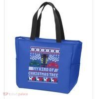 Drag Racing Christmas Tree Race Car Ugly Gift Tote Bag thumb 3