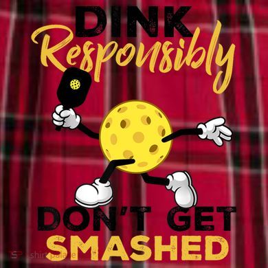 Dink Responsibly Don't Get Smashed Funny Pickleball Player Women's Flannel Plaid Pajama Pants