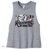 Dog Rescue Dog Dog Adoption Adopted Dog Dog Lover Women's Racerback Cropped Tank thumb 0