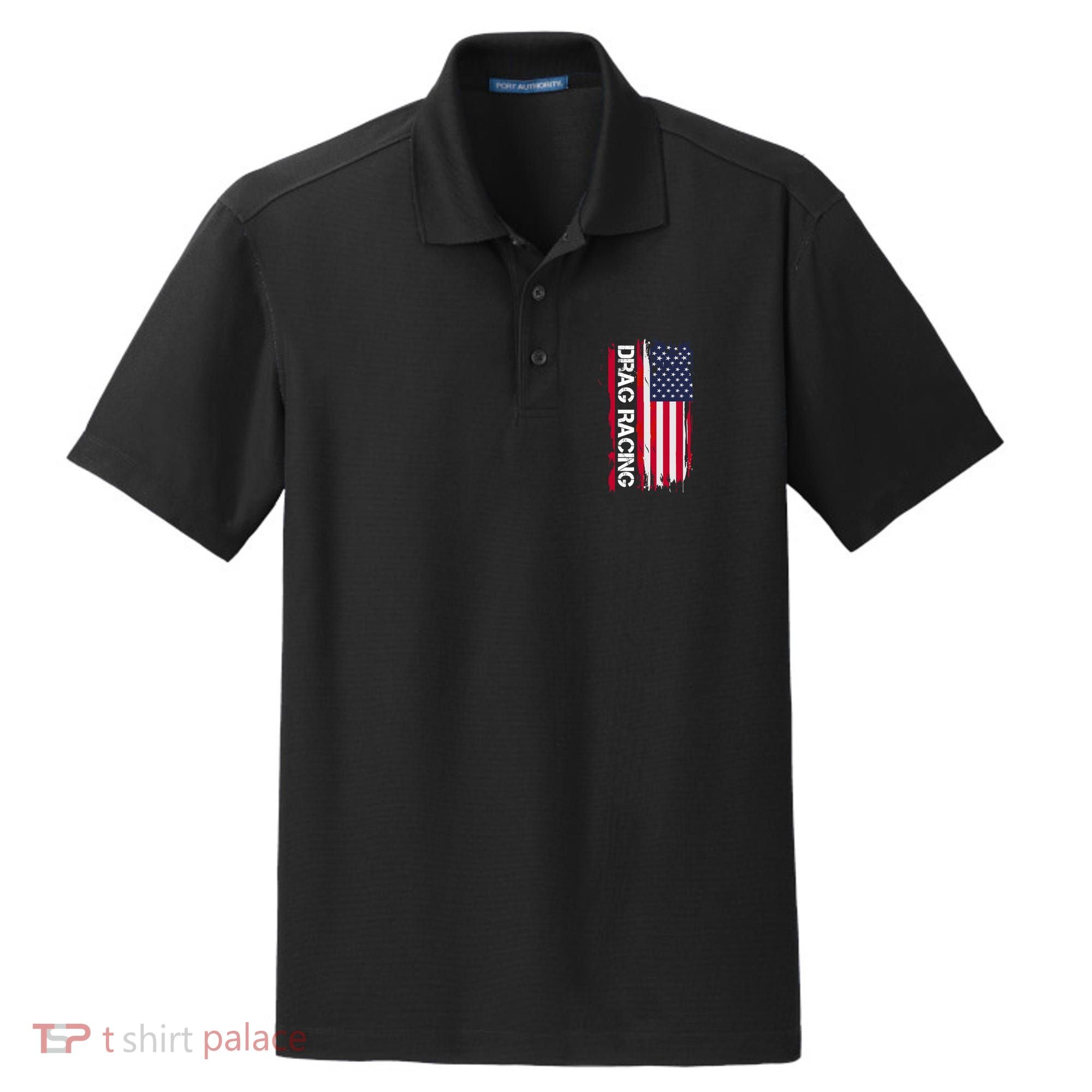 Drag Racing Dry Zone Grid Polo