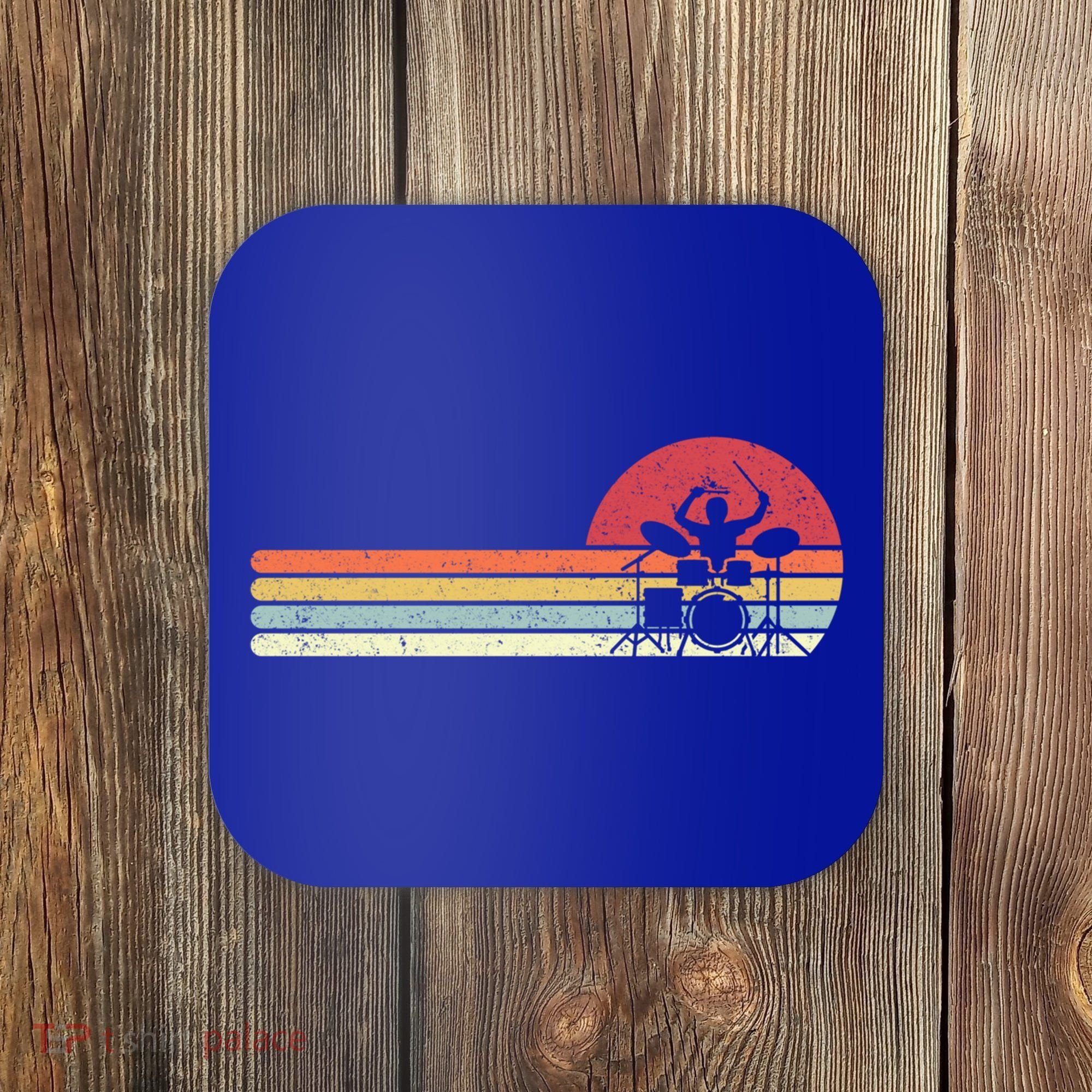 Drummer Retro Drums Gift Coaster