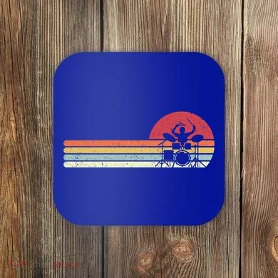 Drummer Retro Drums Gift Coaster
