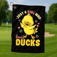 Ducks Rubber Duck Lovers Duck Lovers Gift For Girls Gift Golf Towel thumb 1
