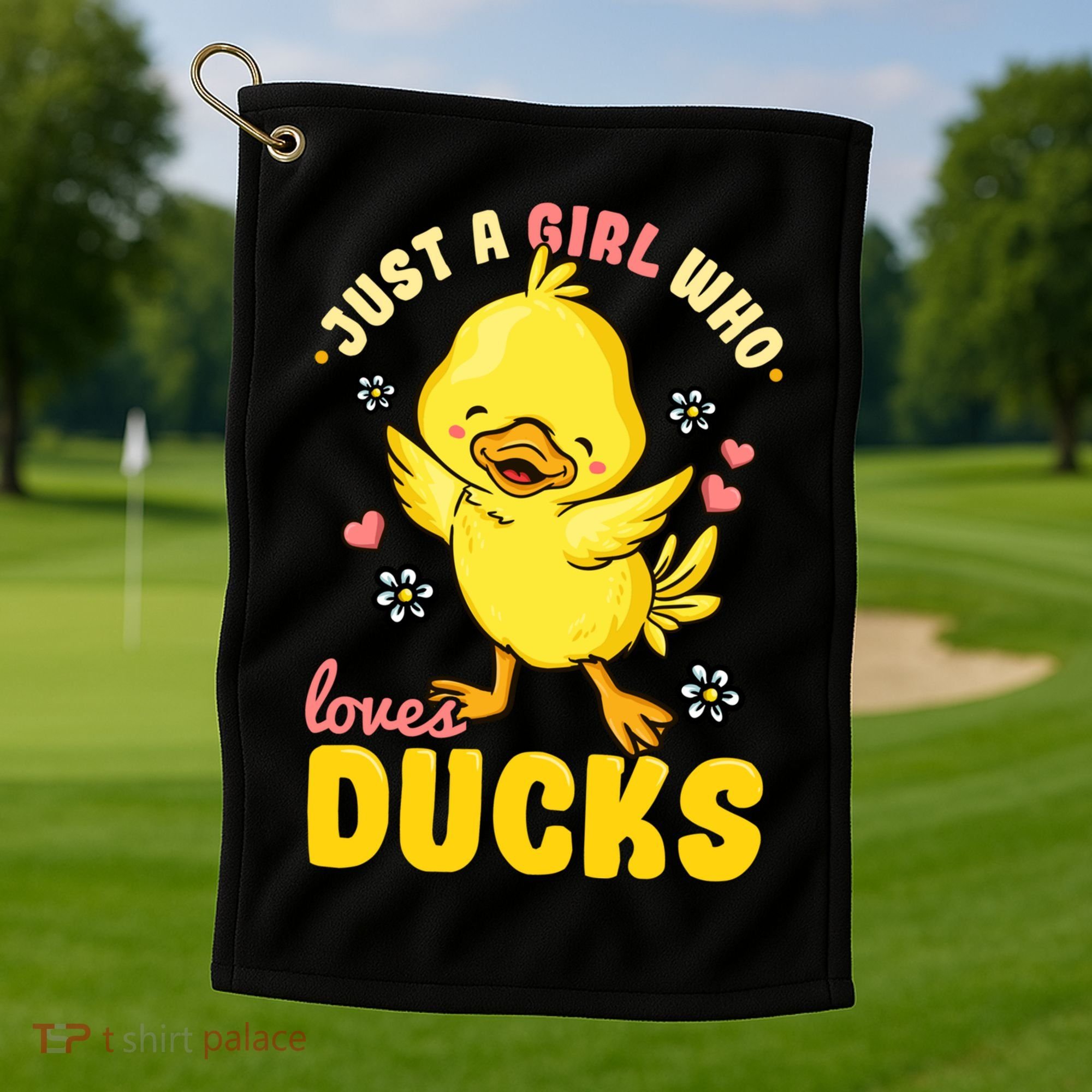 Ducks Rubber Duck Lovers Duck Lovers Gift For Girls Gift Golf Towel