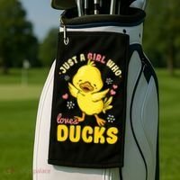 Ducks Rubber Duck Lovers Duck Lovers Gift For Girls Gift Golf Towel thumb 2