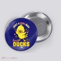 Ducks Rubber Duck Lovers Duck Lovers Gift For Girls Gift Button thumb 0