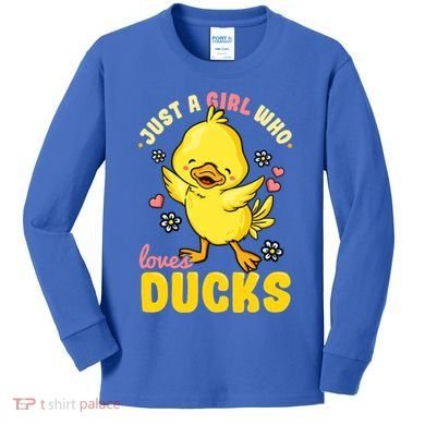 Ducks Rubber Duck Lovers Duck Lovers Gift For Girls Gift Kids Long Sleeve Shirt