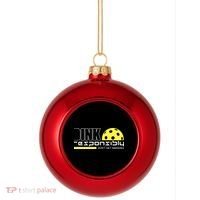 Dink Responsibly Don't Get Smashed Funny Pickleball Plastic Christmas Ball Ornament thumb 0