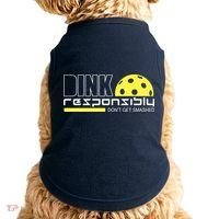 Dink Responsibly Don't Get Smashed Funny Pickleball Doggie Tank thumb 0